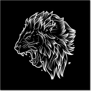 Fierce Lion Tattoo Posters and Art